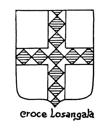 Imagem do termo heráldico: Croce losangata